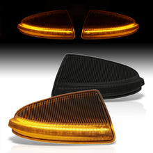 Load image into Gallery viewer, Mercedes C-Class W204 C300 C350 C63 2008-2012 / ML-Class W164 ML350 2008-2011 Front Amber Sequential LED Side Mirror Signal Marker Lights Smoke Len