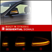 Load image into Gallery viewer, Mercedes C-Class W204 C300 C350 C63 2008-2012 / ML-Class W164 ML350 2008-2011 Front Amber Sequential LED Side Mirror Signal Marker Lights Smoke Len