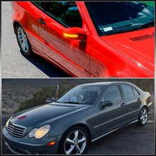 Load image into Gallery viewer, Mercedes C-Class W203 2001-2007 Front Amber Sequential LED Side Mirror Signal Marker Lights Smoke Len