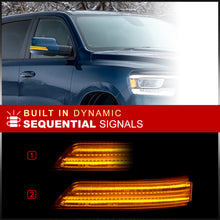 Load image into Gallery viewer, Dodge RAM 1500 2019-2022 Front Amber Sequential LED Side Mirror Signal Marker Lights Clear Len (Models With Turn Signal Lights & Will Not Fit Models With Towing Mirrors)