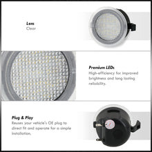 Load image into Gallery viewer, Toyota Tundra 2007-2021 / Sequoia 2008-2022 Front White LED Side Mirror Puddle Lights Clear Len (Models with OEM Equipped Side Mirror Puddle Lights Only)