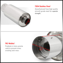 Load image into Gallery viewer, Universal 3" Inlet / 4.5" Straight Tip N1 Style Stainless Steel Exhaust Muffler Chrome