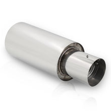 Load image into Gallery viewer, Universal 3" Inlet / 4" Straight Tip N1 Style Stainless Steel Exhaust Muffler Chrome