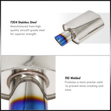 Load image into Gallery viewer, Universal 3" Inlet / 5.5" Oval Tip VIP Style Stainless Steel Exhaust Muffler Burnt