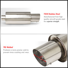 Load image into Gallery viewer, Universal 3" Inlet / 4.5" Slant Tip N1 Style Stainless Steel Exhaust Muffler Chrome