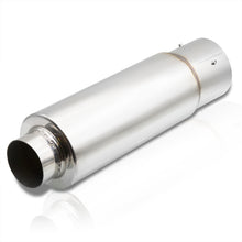 Load image into Gallery viewer, Universal 2.5&quot; Inlet / 4&quot; Straight Tip Fireball Style Stainless Steel Exhaust Muffler Chrome
