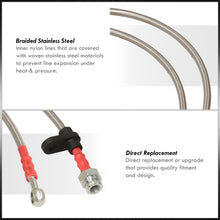 Load image into Gallery viewer, Honda Civic 1996-2000 Stainless Steel Braided Oil Brake Lines Silver (Models with Rear Disc Only)