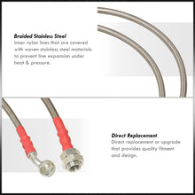 Load image into Gallery viewer, Honda Civic DX LX EX 2001-2005 Stainless Steel Braided Oil Brake Lines Silver