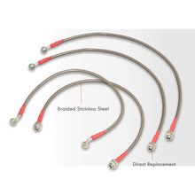 Load image into Gallery viewer, Honda Civic DX LX EX 2001-2005 Stainless Steel Braided Oil Brake Lines Silver