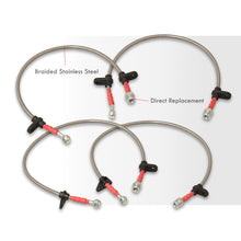 Load image into Gallery viewer, Acura Integra 1990-1993 Stainless Steel Braided Oil Brake Lines Silver