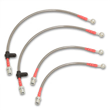 Load image into Gallery viewer, Lexus SC300 SC400 1992-2000 / Toyota Supra (Non-Turbo) 1993-1998 Stainless Steel Braided Oil Brake Lines Silver
