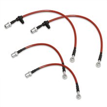 Load image into Gallery viewer, Lexus SC300 SC400 1992-2000 / Toyota Supra (Non-Turbo) 1993-1998 Stainless Steel Braided Oil Brake Lines Red