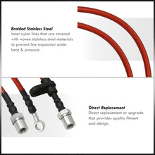 Load image into Gallery viewer, Lexus SC300 SC400 1992-2000 / Toyota Supra (Non-Turbo) 1993-1998 Stainless Steel Braided Oil Brake Lines Red