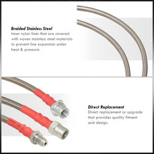 Load image into Gallery viewer, BMW 5 Series E60 E63 E64 2004-2010 Stainless Steel Braided Oil Brake Lines Silver