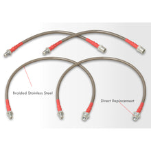 Load image into Gallery viewer, BMW 5 Series E60 E63 E64 2004-2010 Stainless Steel Braided Oil Brake Lines Silver