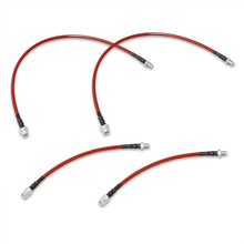 Load image into Gallery viewer, BMW 5 Series E60 E63 E64 2004-2010 Stainless Steel Braided Oil Brake Lines Red