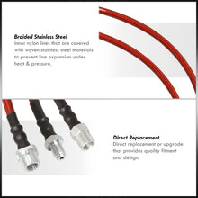 Load image into Gallery viewer, BMW 5 Series E60 E63 E64 2004-2010 Stainless Steel Braided Oil Brake Lines Red