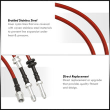 Load image into Gallery viewer, BMW 3 Series E46 1999-2005 Stainless Steel Braided Oil Brake Lines Red