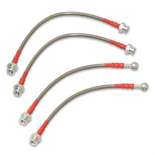 Load image into Gallery viewer, Nissan 240SX S14 1995-1998 Stainless Steel Braided Oil Brake Lines Silver

