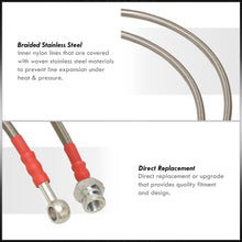 Load image into Gallery viewer, Nissan 240SX S14 1995-1998 Stainless Steel Braided Oil Brake Lines Silver