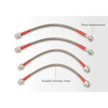 Load image into Gallery viewer, Nissan 240SX S14 1995-1998 Stainless Steel Braided Oil Brake Lines Silver