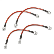 Load image into Gallery viewer, Nissan 240SX S14 1995-1998 Stainless Steel Braided Oil Brake Lines Red
