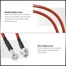 Load image into Gallery viewer, Nissan 240SX S14 1995-1998 Stainless Steel Braided Oil Brake Lines Red