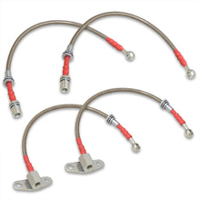 Load image into Gallery viewer, Toyota MR2 1991-1995 Stainless Steel Braided Oil Brake Lines Silver
