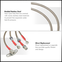 Load image into Gallery viewer, Toyota MR2 1991-1995 Stainless Steel Braided Oil Brake Lines Silver