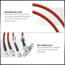 Load image into Gallery viewer, Toyota MR2 1991-1995 Stainless Steel Braided Oil Brake Lines Red