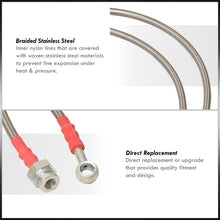 Load image into Gallery viewer, Nissan 240SX S13 1989-1994 Stainless Steel Braided Oil Brake Lines Silver