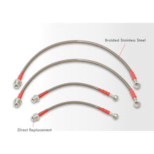 Load image into Gallery viewer, Nissan 240SX S13 1989-1994 Stainless Steel Braided Oil Brake Lines Silver