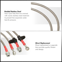 Load image into Gallery viewer, Honda Prelude 1997-2001 Stainless Steel Braided Oil Brake Lines Silver
