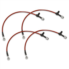 Load image into Gallery viewer, Honda Prelude 1997-2001 Stainless Steel Braided Oil Brake Lines Red