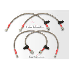 Load image into Gallery viewer, Honda Accord 2003-2012 Stainless Steel Braided Oil Brake Lines Silver (Models with Rear Disc Only)