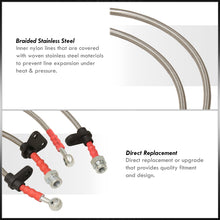 Load image into Gallery viewer, Honda S2000 2000-2005 Stainless Steel Braided Oil Brake Lines Silver

