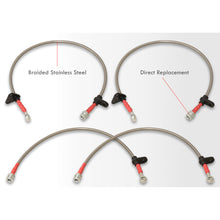 Load image into Gallery viewer, Honda Civic 1992-1995 / Del Sol 1993-1997 / Acura Integra 1994-2001 Stainless Steel Braided Oil Brake Lines Silver (Models with Disc Only)