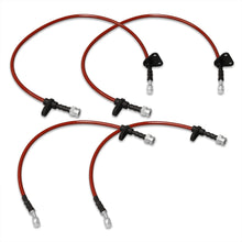 Load image into Gallery viewer, Honda Civic 1992-1995 / Del Sol 1993-1997 / Acura Integra 1994-2001 Stainless Steel Braided Oil Brake Lines Red (Models with Disc Only)