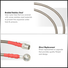 Load image into Gallery viewer, Audi A4 Quattro 2002-2009 / S4 2004-2009 Stainless Steel Braided Oil Brake Lines Silver