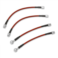 Load image into Gallery viewer, Audi A4 Quattro 2002-2009 / S4 2004-2009 Stainless Steel Braided Oil Brake Lines Red
