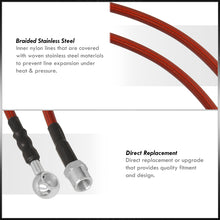 Load image into Gallery viewer, Audi A4 Quattro 2002-2009 / S4 2004-2009 Stainless Steel Braided Oil Brake Lines Red
