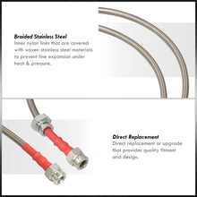 Load image into Gallery viewer, Nissan 300ZX 1990-1996 Stainless Steel Braided Oil Brake Lines Silver