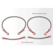 Load image into Gallery viewer, Nissan 300ZX 1990-1996 Stainless Steel Braided Oil Brake Lines Silver