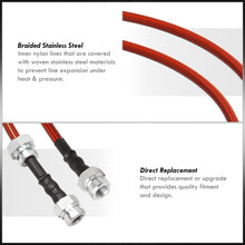 Load image into Gallery viewer, Nissan 300ZX 1990-1996 Stainless Steel Braided Oil Brake Lines Red