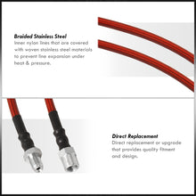Load image into Gallery viewer, BMW 3 Series E30 1984-1991 Stainless Steel Braided Oil Brake Lines Red