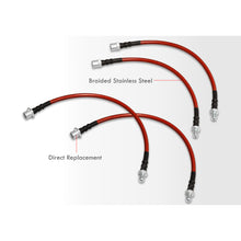 Load image into Gallery viewer, BMW 7-Series E38 1995-2001 Stainless Steel Braided Oil Brake Lines Red