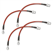 Load image into Gallery viewer, Lexus IS300 2001-2005 Stainless Steel Braided Oil Brake Lines Red