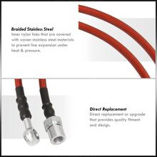Load image into Gallery viewer, Lexus IS300 2001-2005 Stainless Steel Braided Oil Brake Lines Red

