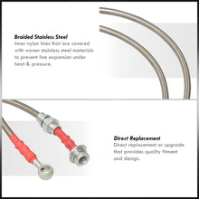 Load image into Gallery viewer, Nissan Sentra 2002-2006 Stainless Steel Braided Oil Brake Lines Silver (Models with Rear Disc Only)