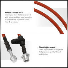 Load image into Gallery viewer, Toyota Celica GT 1994-1999 Stainless Steel Braided Oil Brake Lines Red (Models with Rear Disc Only)